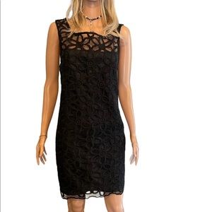 Black Petal Shift Dress New with Tags Mud Pie Adorable Sheer Evening Size Large